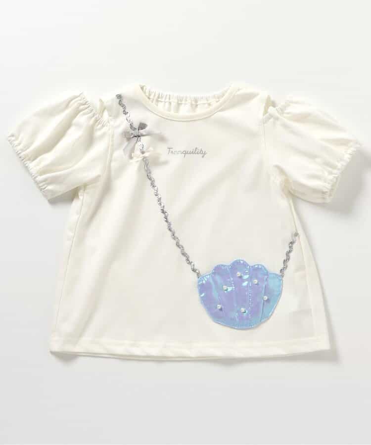 Japanese children's clothing apres les cours Shellmotif contact cool shell pocket top 80-140cm girls summer TOPS