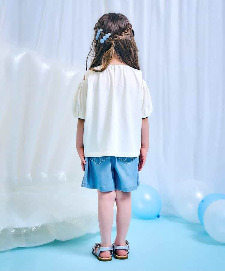 Japanese children's clothing apres les cours Shellmotif contact cool shell pocket top 80-140cm girls summer TOPS