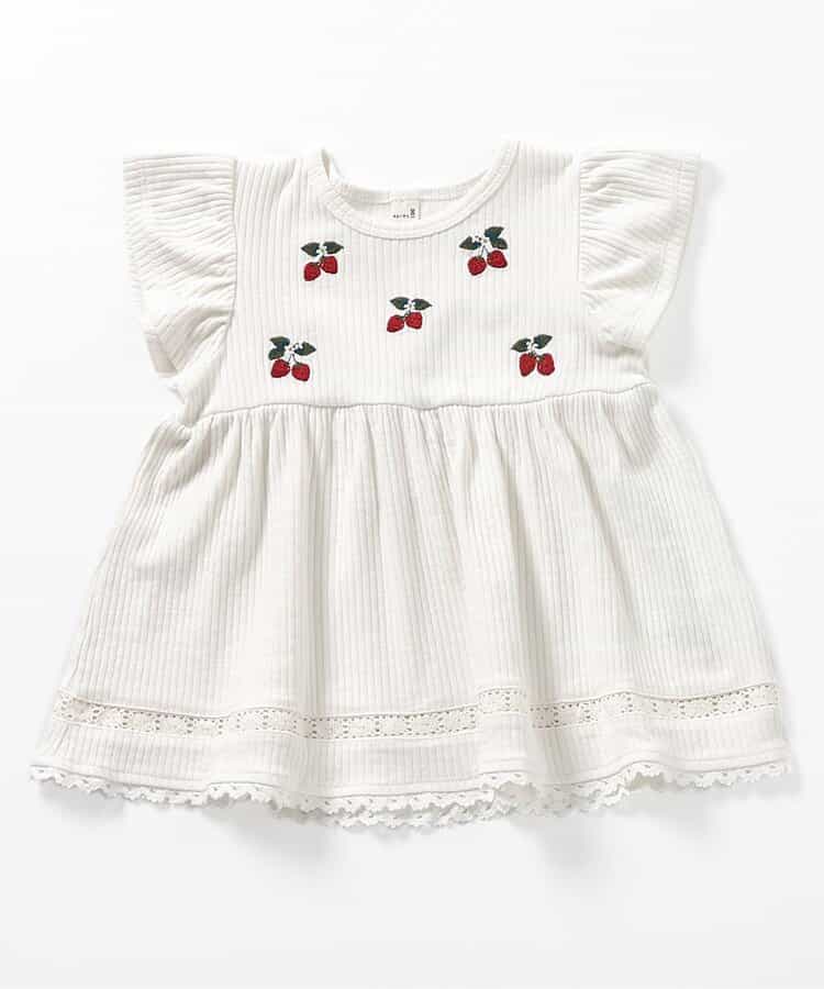Japanese children's clothing apres les cours fruit pattern embroidered top 80-140cm girls summer TOPS
