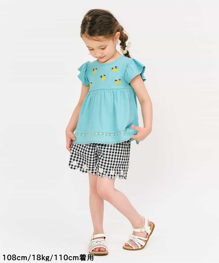 Japanese children's clothing apres les cours fruit pattern embroidered top 80-140cm girls summer TOPS