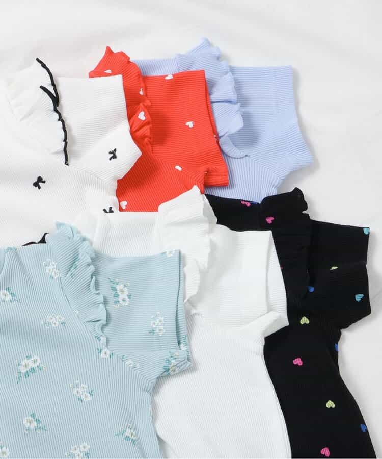 Japanese children's clothing apres les cours lace sleeve top 80-140cm girls summer TOPS