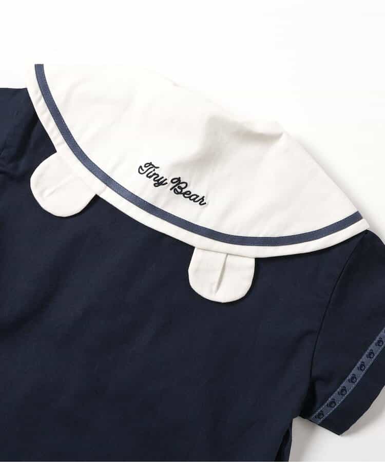 Japanese children's clothing apres les cours × tiny bear sailor-style shirt 80-120cm boys' summer TOPS