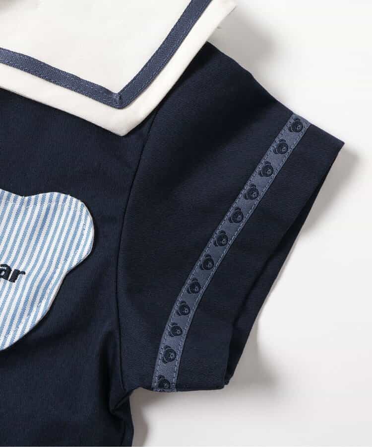 Japanese children's clothing apres les cours × tiny bear sailor-style shirt 80-120cm boys' summer TOPS