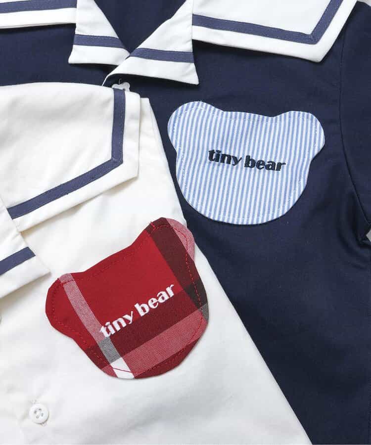 Japanese children's clothing apres les cours × tiny bear sailor-style shirt 80-120cm boys' summer TOPS