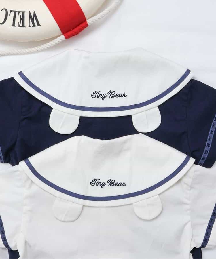 Japanese children's clothing apres les cours × tiny bear sailor-style shirt 80-120cm boys' summer TOPS