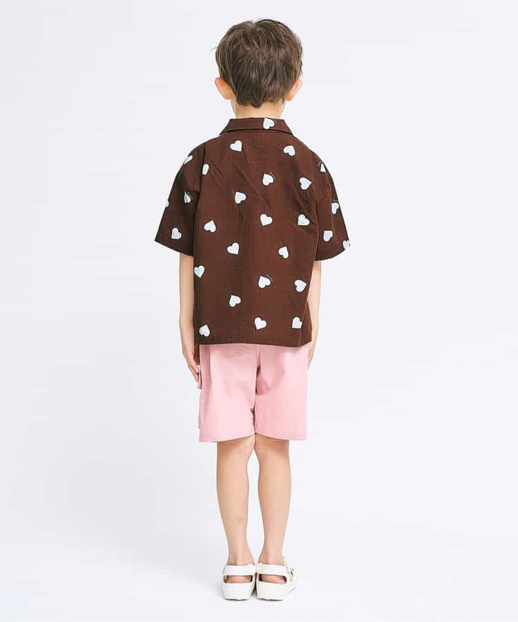 Japanese children's clothing apres les cours casual heart-shaped pocket shirt 80-130cm boys/girls summer TOPS