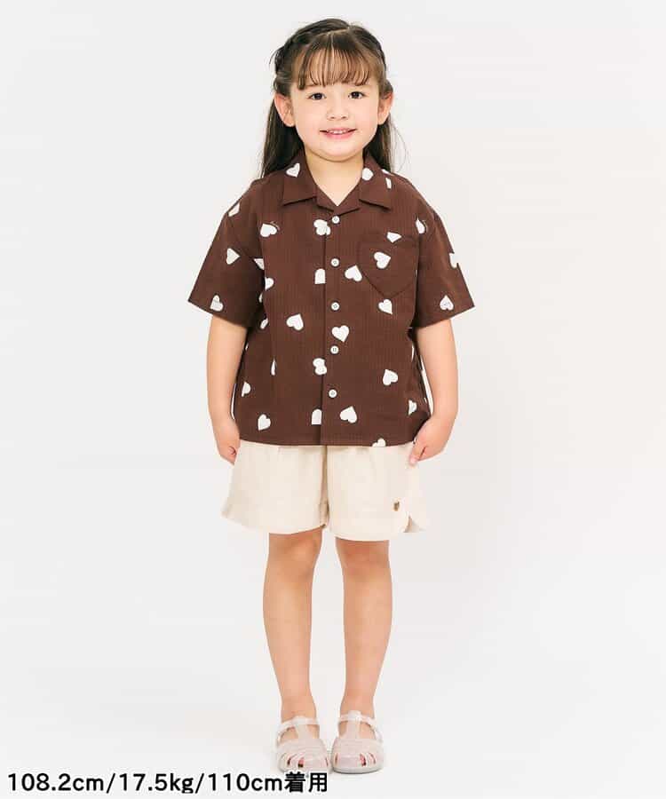 Japanese children's clothing apres les cours casual heart-shaped pocket shirt 80-130cm boys/girls summer TOPS
