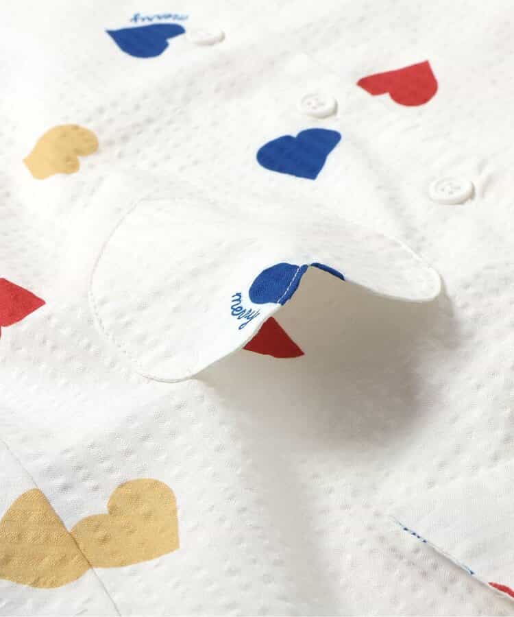 Japanese children's clothing apres les cours casual heart-shaped pocket shirt 80-130cm boys/girls summer TOPS