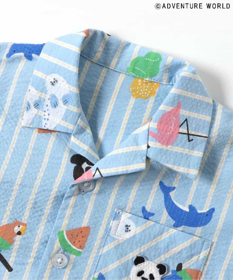 Japanese children's clothing apres les cours x Adventure World parent-child shirt 80-130cm boys/girls summer TOPS