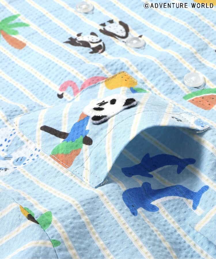 Japanese children's clothing apres les cours x Adventure World parent-child shirt 80-130cm boys/girls summer TOPS