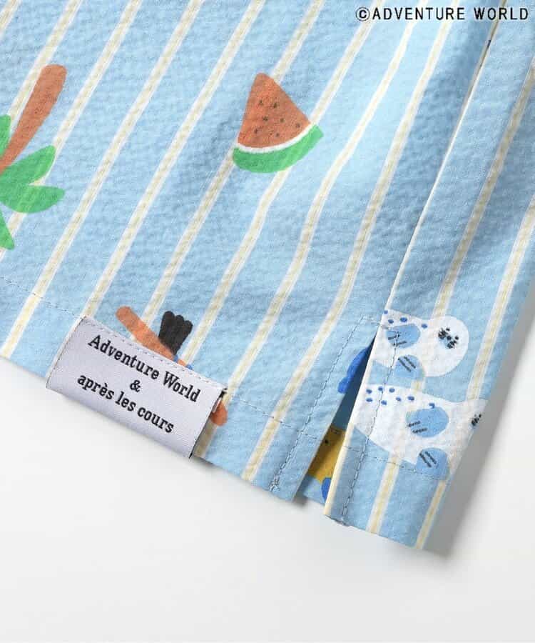 Japanese children's clothing apres les cours x Adventure World parent-child shirt 80-130cm boys/girls summer TOPS
