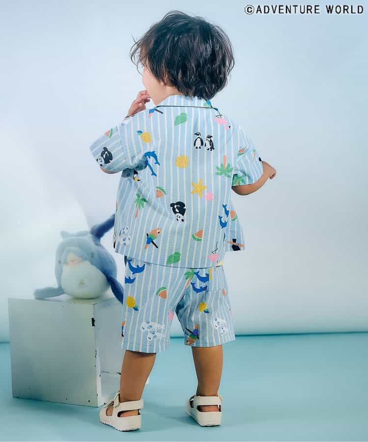 Japanese children's clothing apres les cours x Adventure World parent-child shirt 80-130cm boys/girls summer TOPS