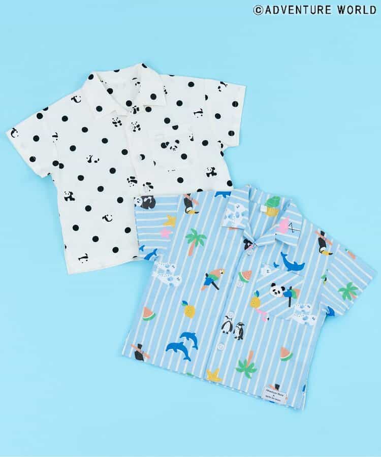 Japanese children's clothing apres les cours x Adventure World parent-child shirt 80-130cm boys/girls summer TOPS