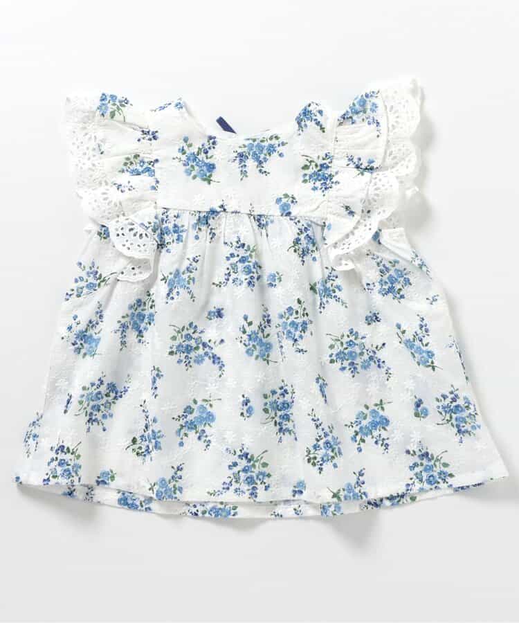 Japanese children's clothing apres les cours floral top 80-140cm girls summer TOPS