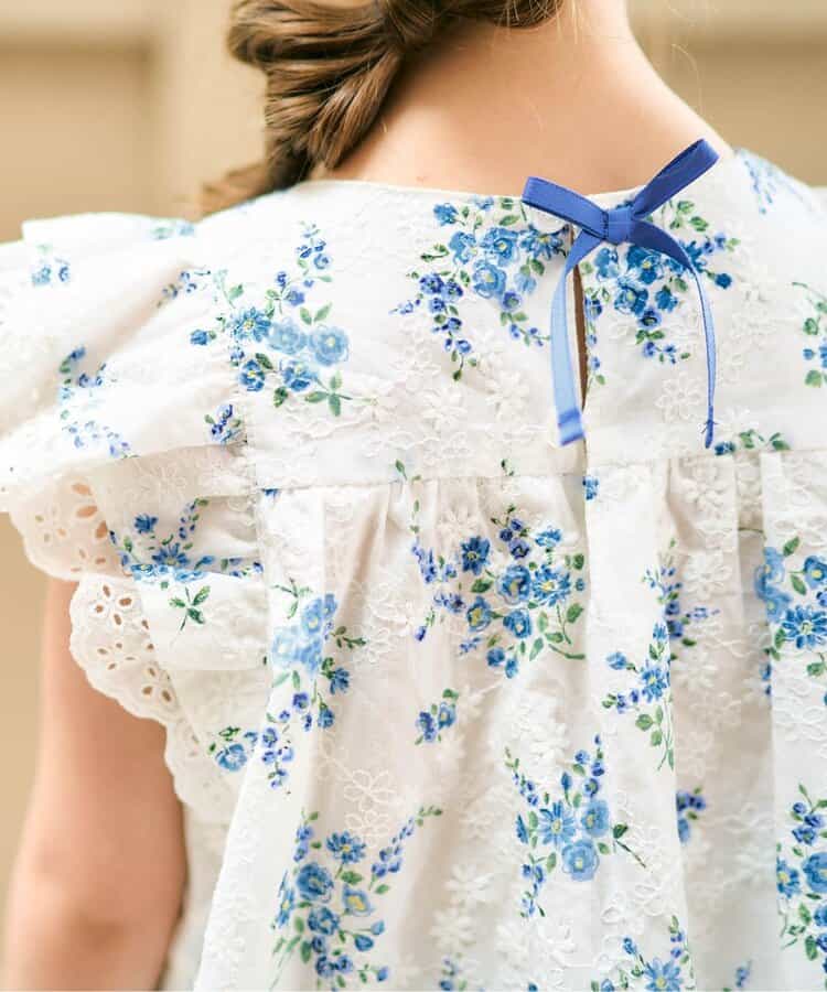 Japanese children's clothing apres les cours floral top 80-140cm girls summer TOPS
