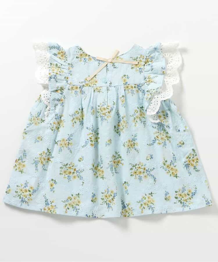 Japanese children's clothing apres les cours floral top 80-140cm girls summer TOPS