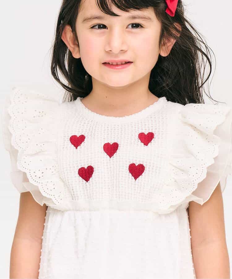 Japanese children's clothing apres les cours heart-shaped/sunflower embroidered top 80-140cm girls summer TOPS