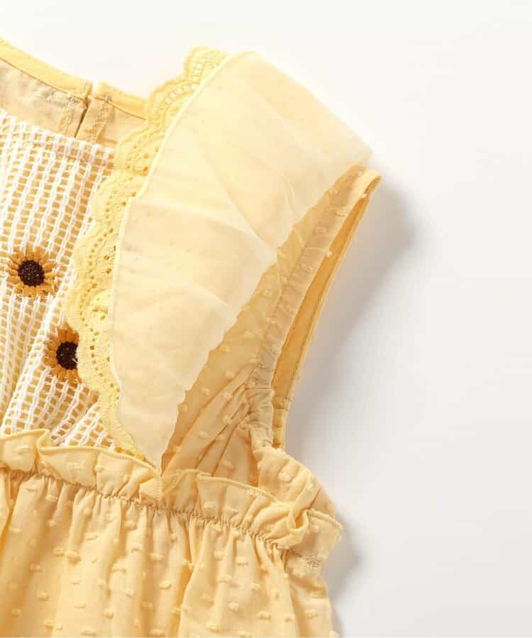 Japanese children's clothing apres les cours heart-shaped/sunflower embroidered top 80-140cm girls summer TOPS