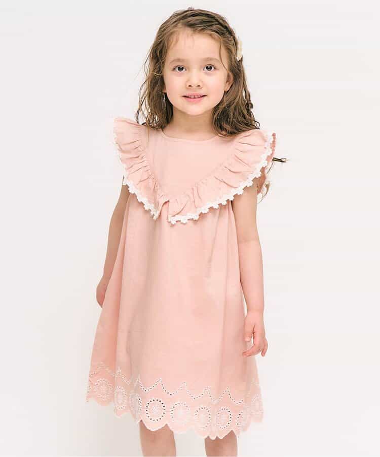 Japanese children's clothing apres les cours ruffled lace dress 80-140cm girls summer dresses
