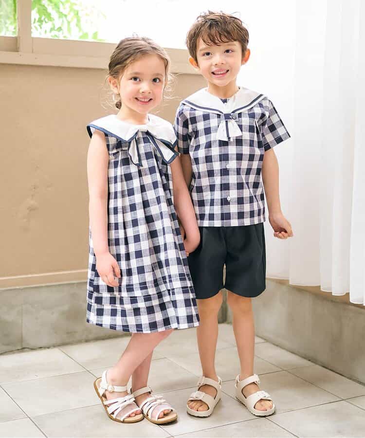 Japanese children's clothing apres les cours bow sailor style dress 80-140cm girls summer dresses