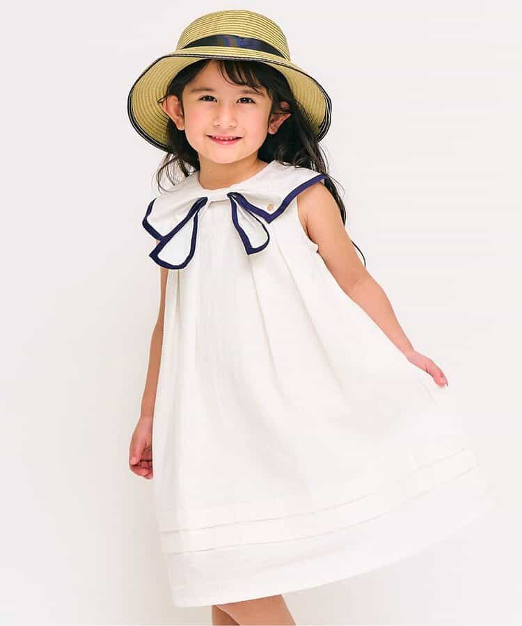Japanese children's clothing apres les cours bow sailor style dress 80-140cm girls summer dresses