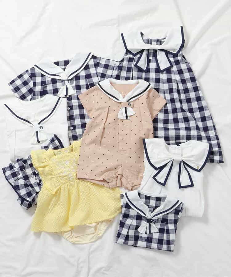 Japanese children's clothing apres les cours bow sailor style dress 80-140cm girls summer dresses