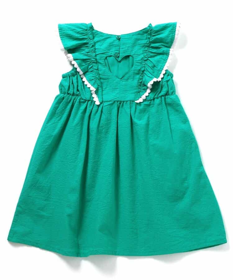 Japanese children's clothing apres les cours heart-shaped lace ruffle dress 80-140cm girls summer dresses