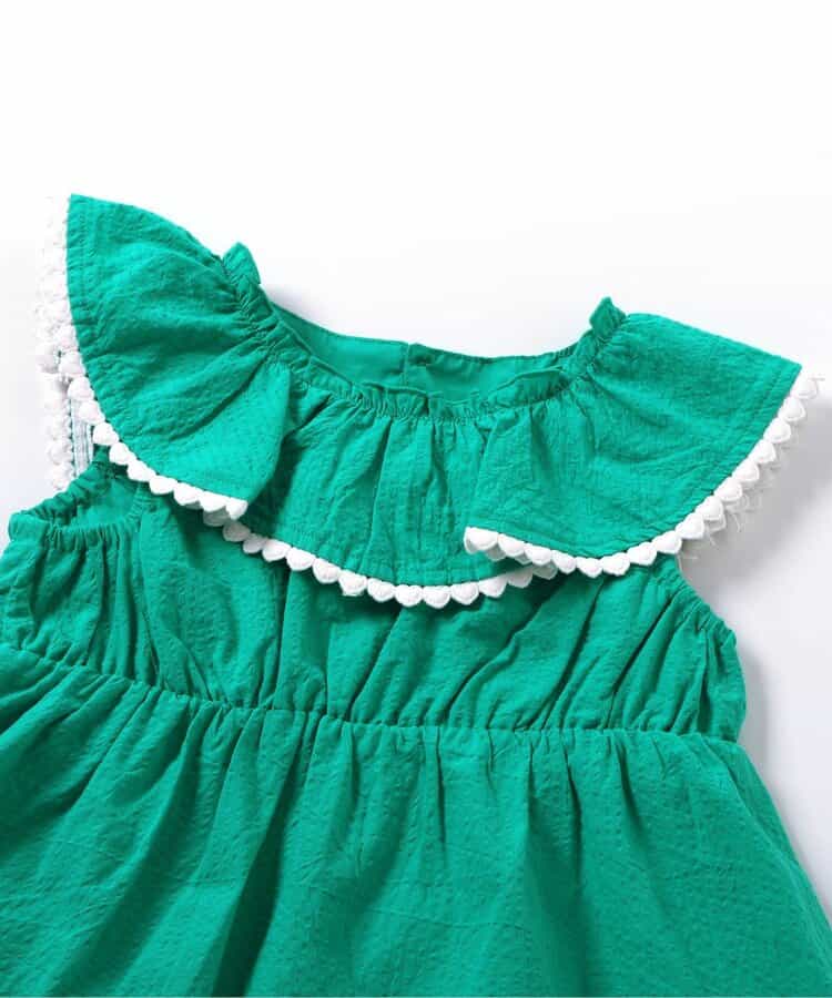 Japanese children's clothing apres les cours heart-shaped lace ruffle dress 80-140cm girls summer dresses