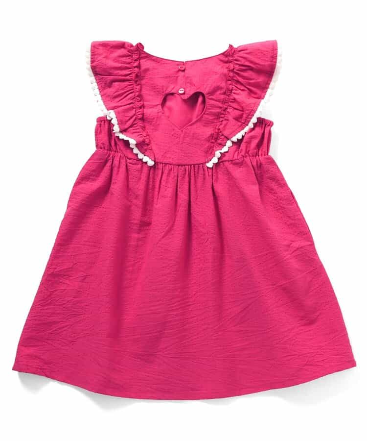 Japanese children's clothing apres les cours heart-shaped lace ruffle dress 80-140cm girls summer dresses