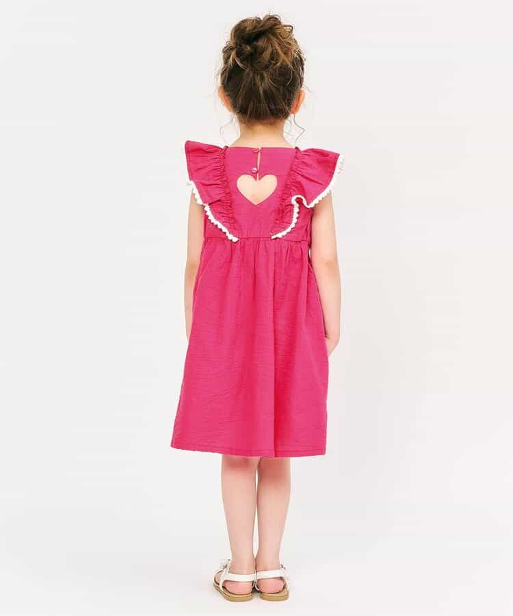 Japanese children's clothing apres les cours heart-shaped lace ruffle dress 80-140cm girls summer dresses