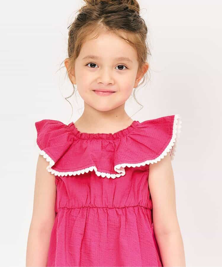 Japanese children's clothing apres les cours heart-shaped lace ruffle dress 80-140cm girls summer dresses