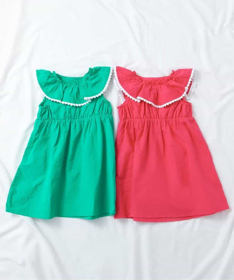 Japanese children's clothing apres les cours heart-shaped lace ruffle dress 80-140cm girls summer dresses