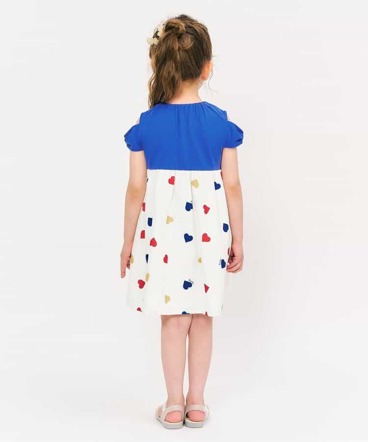 Japanese children's clothing apres les cours off-the-shoulder patchwork dress 80-140cm girls summer dresses