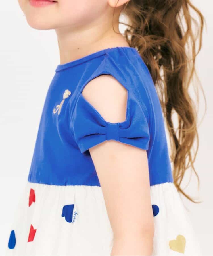 Japanese children's clothing apres les cours off-the-shoulder patchwork dress 80-140cm girls summer dresses