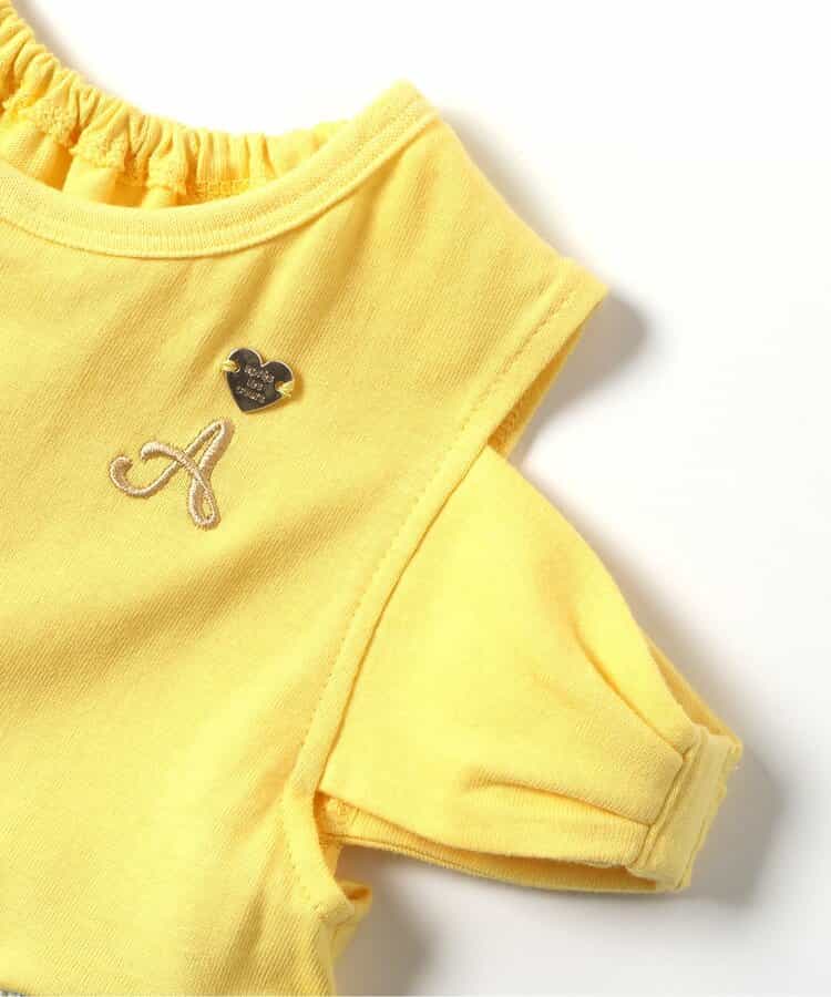Japanese children's clothing apres les cours off-the-shoulder patchwork dress 80-140cm girls summer dresses