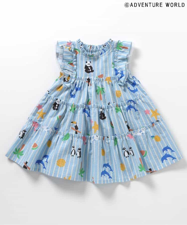 Japanese children's clothing apres les cours x Adventure World lace vest dress 80-130cm girls summer dresses