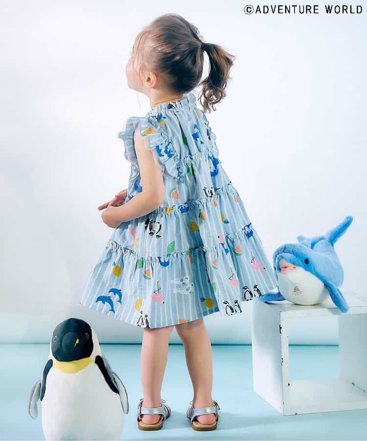 Japanese children's clothing apres les cours x Adventure World lace vest dress 80-130cm girls summer dresses
