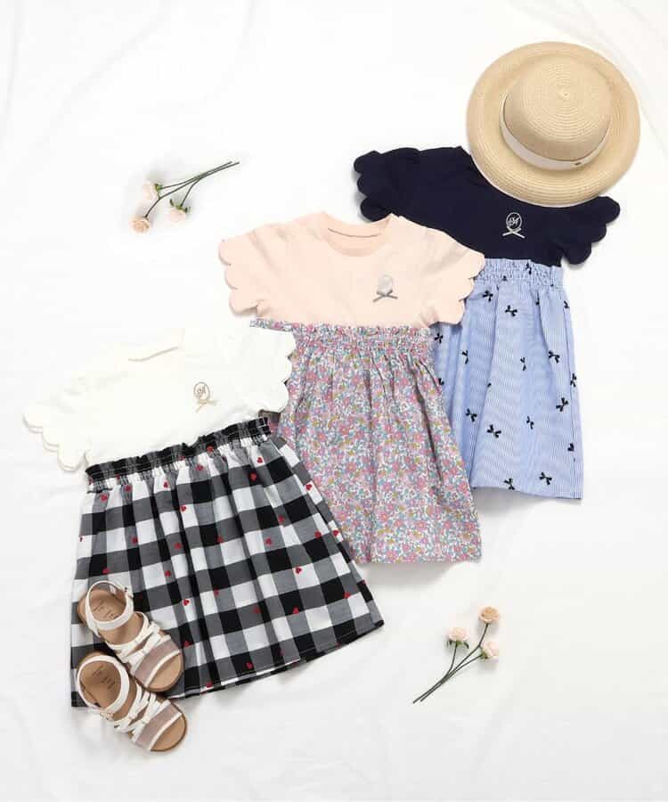 Japanese children's clothing apres les cours patchwork dress 80-140cm girls summer dresses