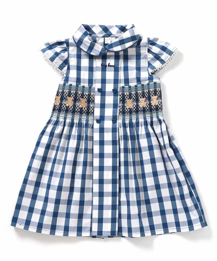 Japanese children's clothing apres les cours × tiny bear shirt dress 80-120cm girls summer dresses