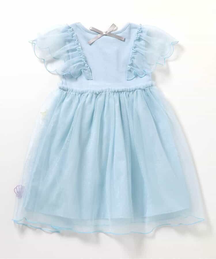 Japanese children's clothing apres les cours Shellmotif shell star mesh dress 80-140cm girls summer dresses