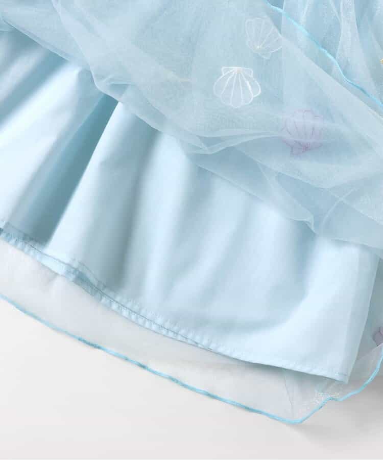 Japanese children's clothing apres les cours Shellmotif shell star mesh dress 80-140cm girls summer dresses