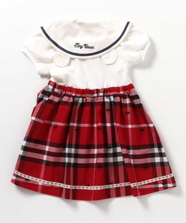 Japanese children's clothing apres les cours × tiny bear sailor style dress 80-120cm girls summer dresses