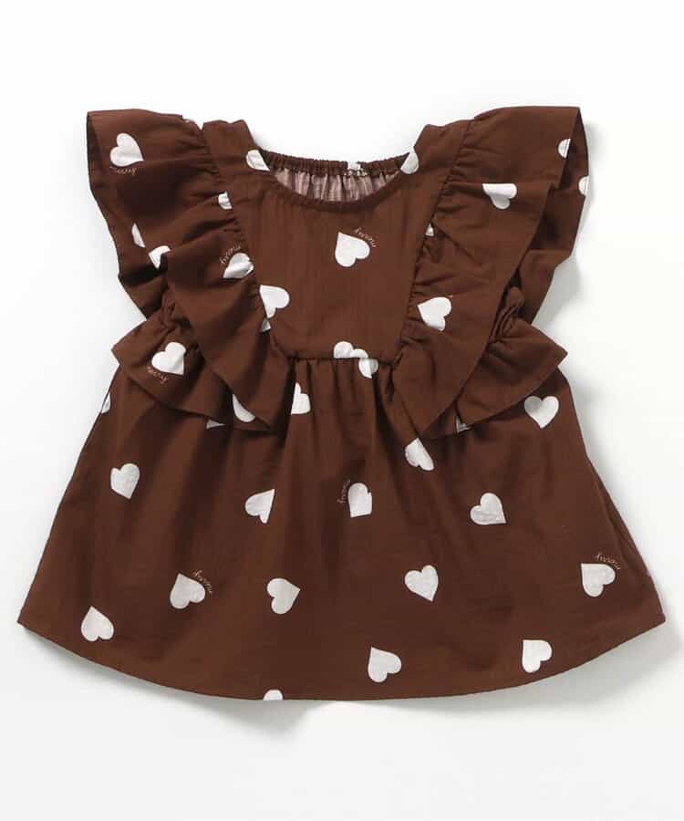 Japanese children's clothing apres les cours heart and lemon pattern ruffle two-piece set 80-140cm girls summer TOPS PANTS