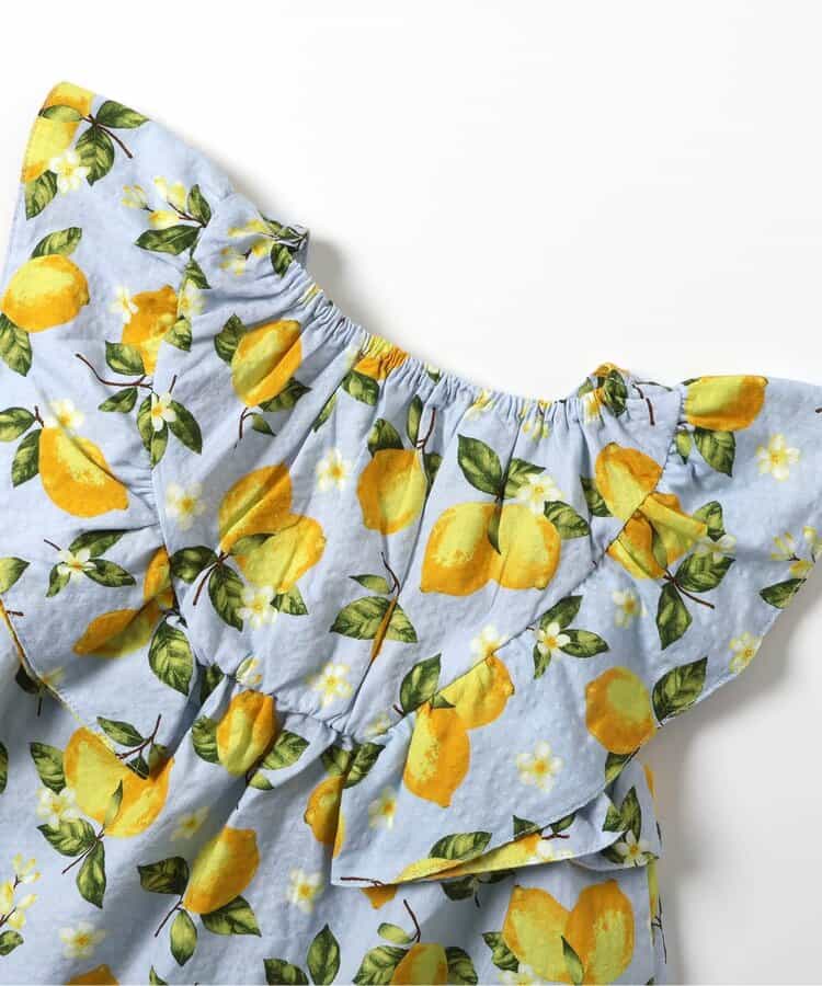 Japanese children's clothing apres les cours heart and lemon pattern ruffle two-piece set 80-140cm girls summer TOPS PANTS