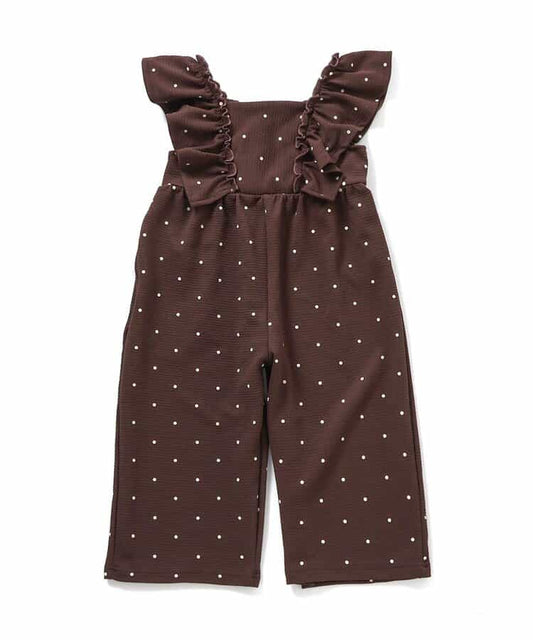 日本童裝 apres les cours 吸水速乾 條紋波點荷葉邊背帶褲 90-140cm 女童款 夏季 Jumpsuit