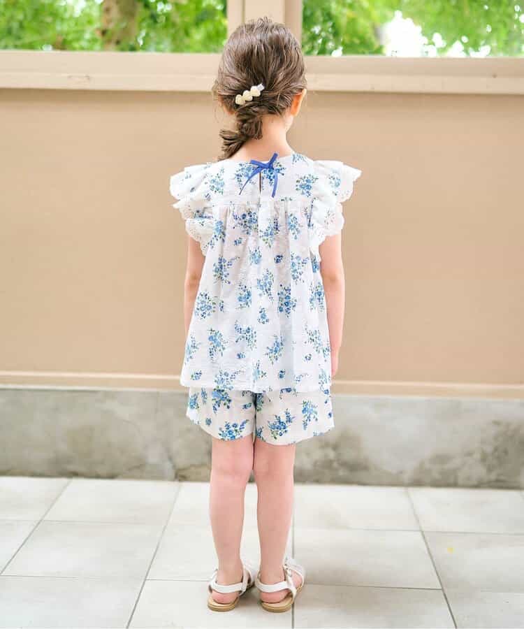 Japanese children's clothing apres les cours floral top 80-140cm girls summer TOPS
