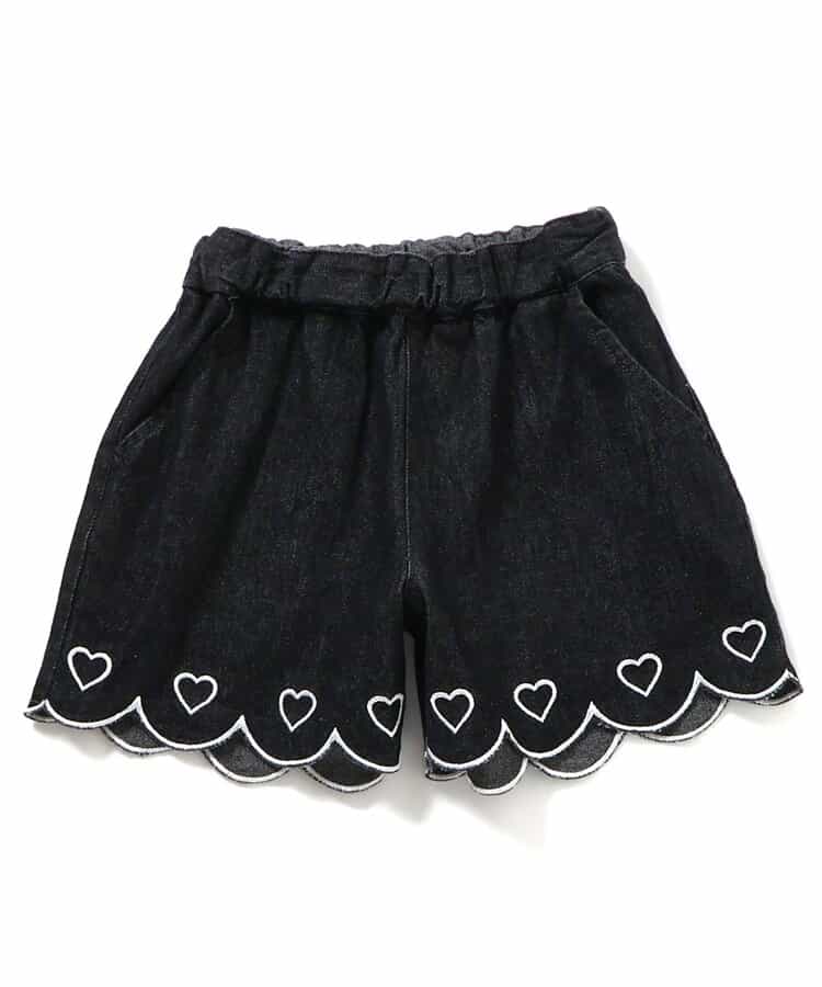 日本童裝 apres les cours 扇貝形下擺刺繡短褲 80-140cm 女童款 秋季 PANTS