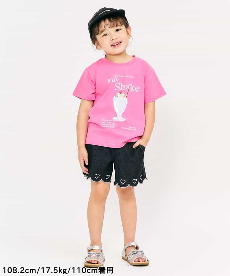 日本童裝 apres les cours 扇貝形下擺刺繡短褲 80-140cm 女童款 秋季 PANTS
