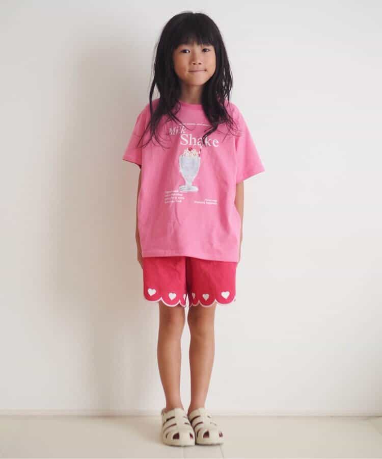 日本童裝 apres les cours 扇貝形下擺刺繡短褲 80-140cm 女童款 秋季 PANTS