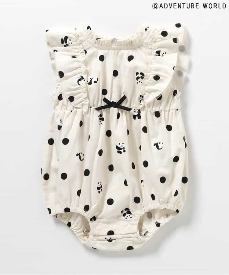 Japanese children's clothing apres les cours x Adventure World contact cold cute panda jumpsuit 70-80cm girls newborn baby summer jumpsuit